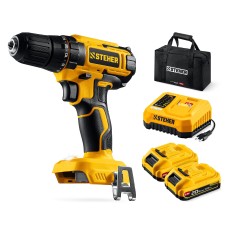 STEHER 20 В, 40 Н·м, 2 АКБ LMS (2 А·ч), дрель-шуруповерт, сумка (CD-40-22) STEHER 20 В, 40 Н·м, 2 АКБ LMS (2 А·ч), дрель-шуруповерт, сумка (CD-40-22)