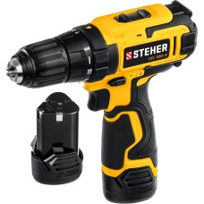 STEHER 12 В, 30 Н·м, 2 АКБ (2 А·ч), дрель-шуруповерт, кейс (CD-120-2) STEHER 12 В, 30 Н·м, 2 АКБ (2 А·ч), дрель-шуруповерт, кейс (CD-120-2)