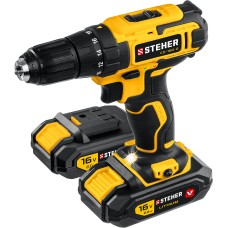 STEHER 16 В, 35 Н·м, 2 АКБ (2 А·ч), дрель-шуруповерт, кейс (CD-160-2) STEHER 16 В, 35 Н·м, 2 АКБ (2 А·ч), дрель-шуруповерт, кейс (CD-160-2)